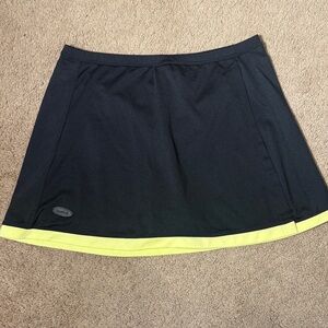 Bolle Black Mini Skirt with Yellow Trim